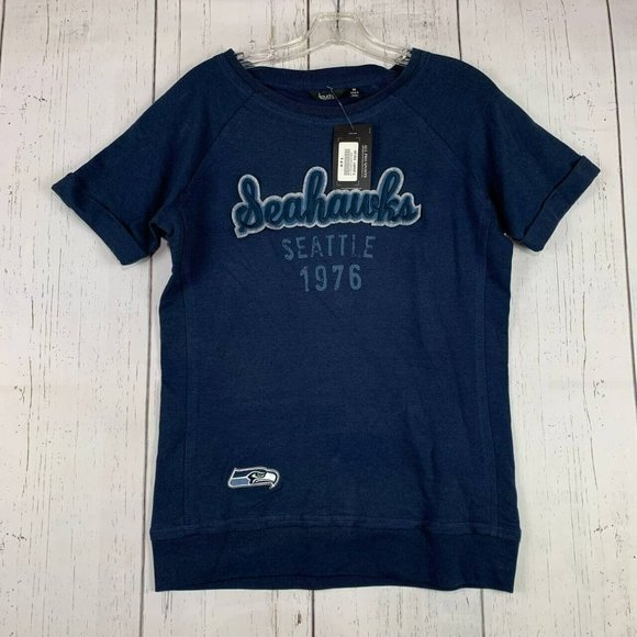 Seattle Seahawks 1976 NFL Medium Touch Casual T-Shirt Blue New‎ Women - Picture 1 of 6